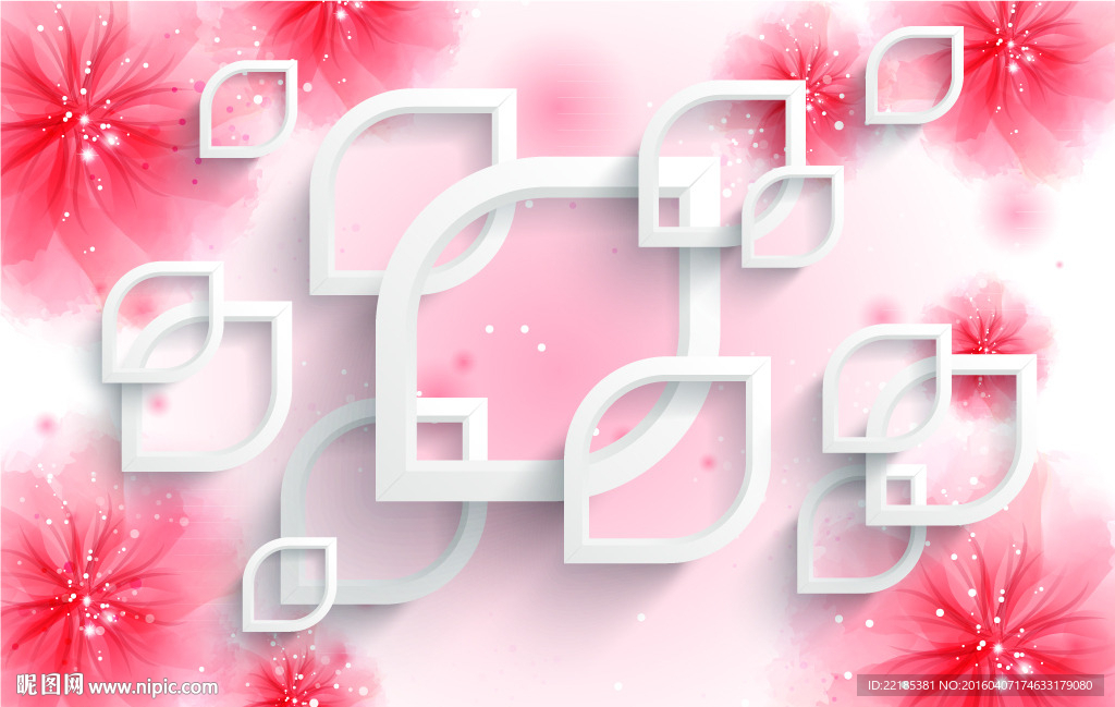 3d典雅花纹背景