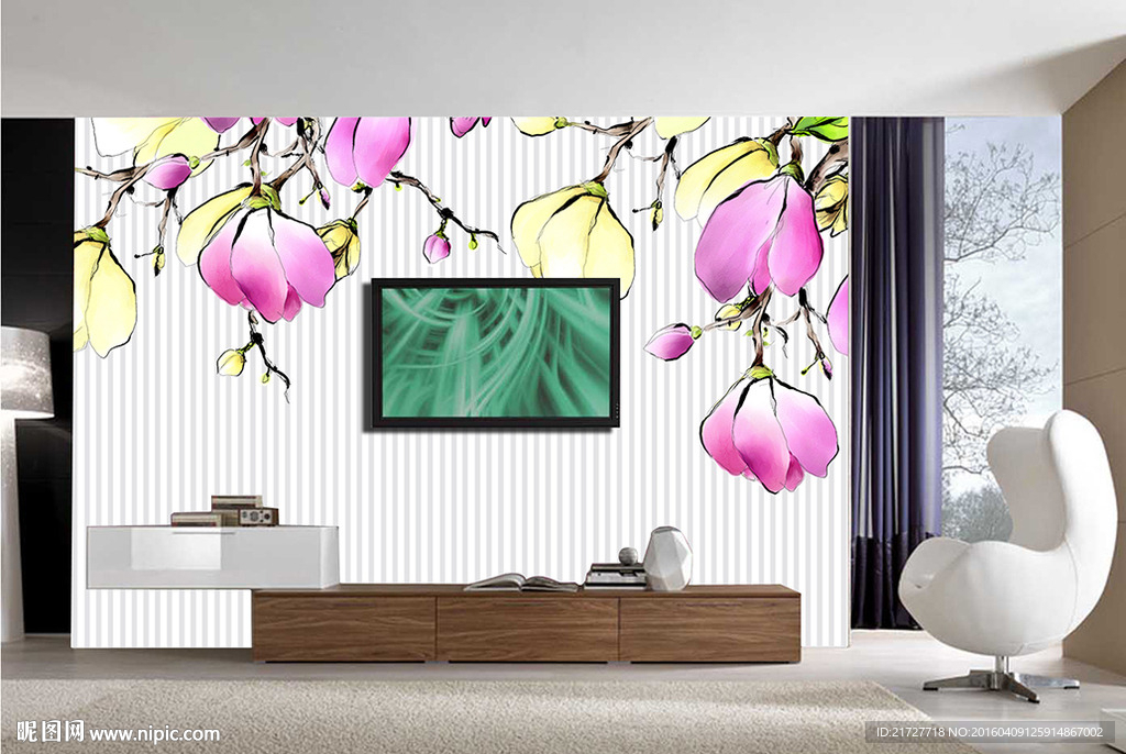 简约电视墙壁纸图片