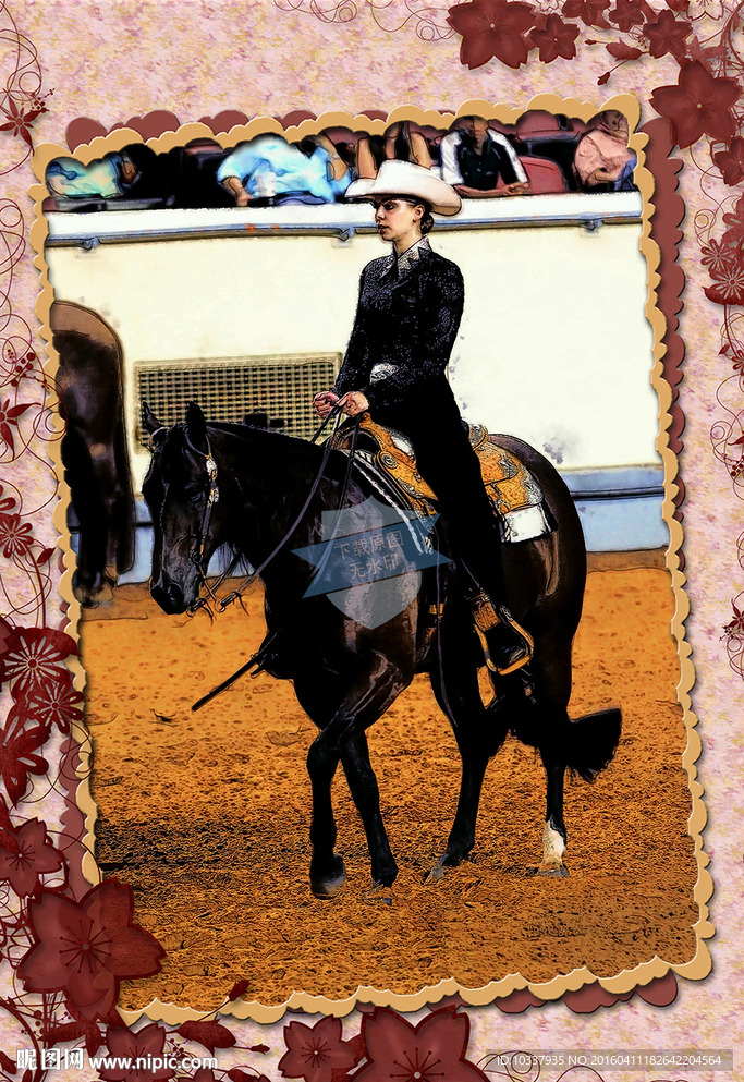 女骑士水彩插画分层