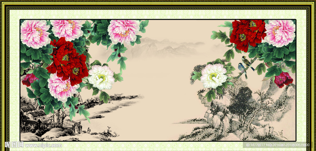 国画牡丹