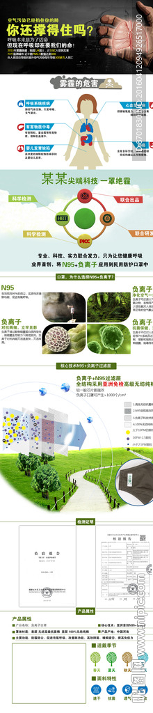 负离子口罩详情页