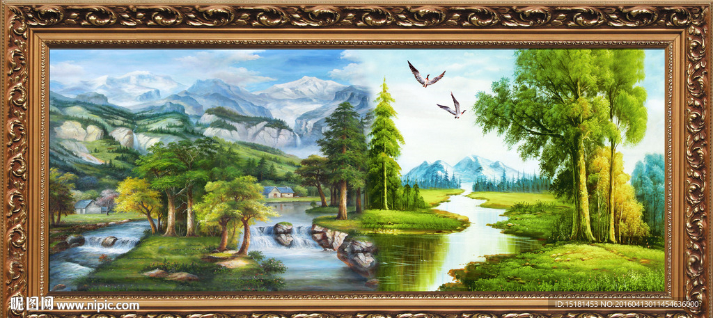 山水油画