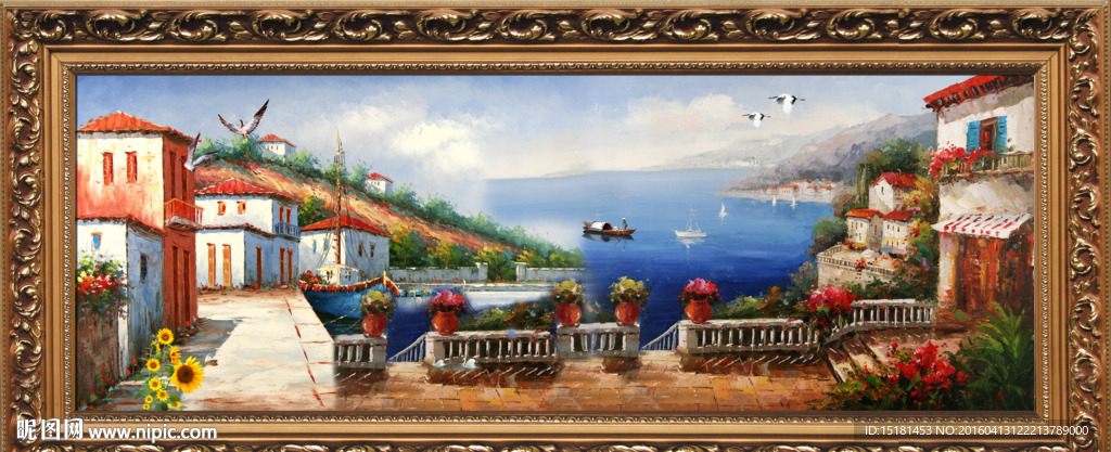 地中海油画
