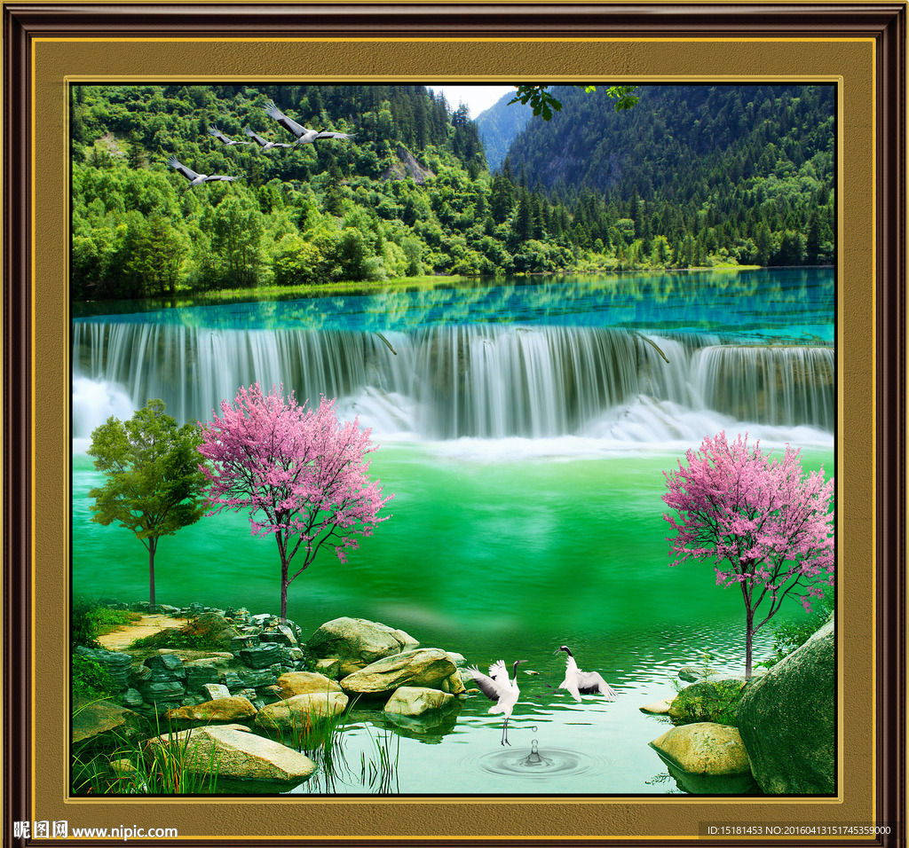 风景画 流水生财