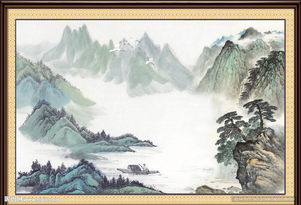 国画山水风景