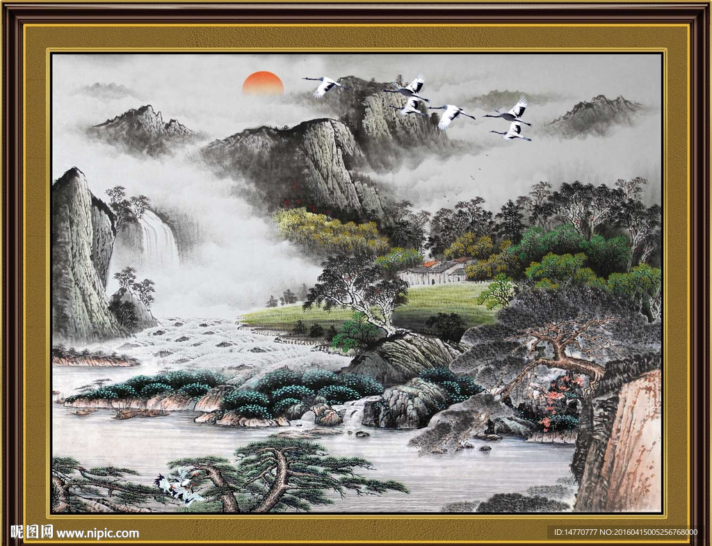 水墨山水画
