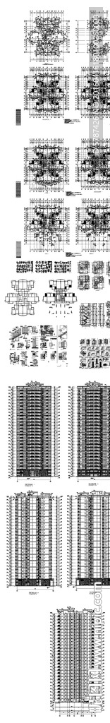 高层建筑立面CAD图