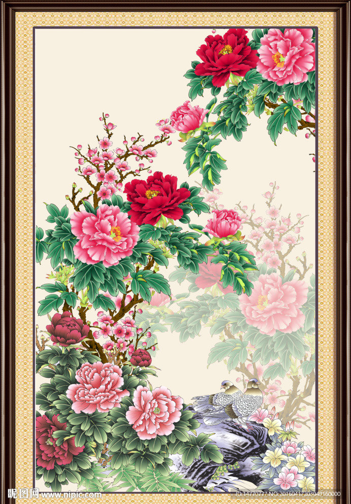 国画牡丹