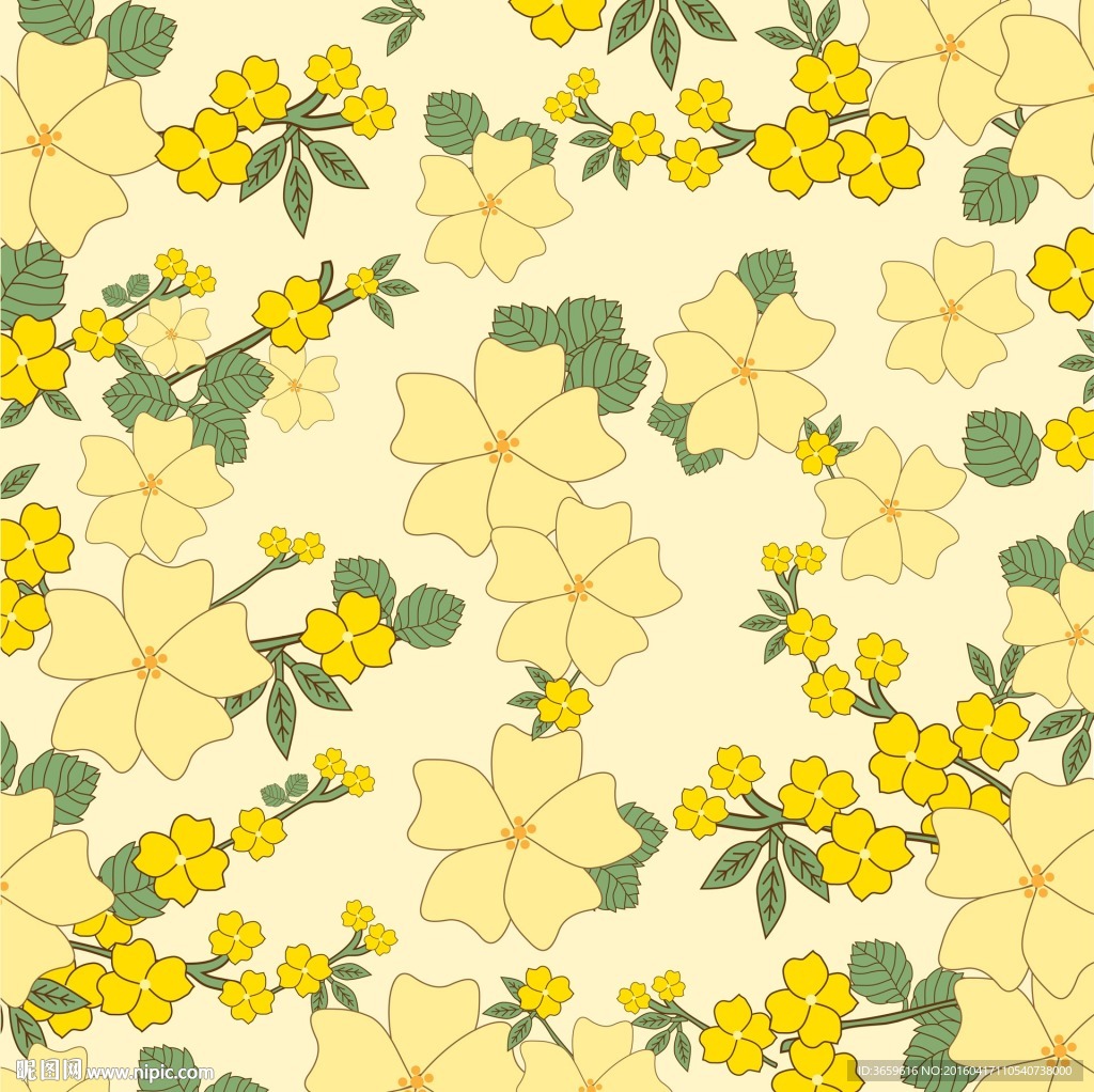 黄色花纹 底纹