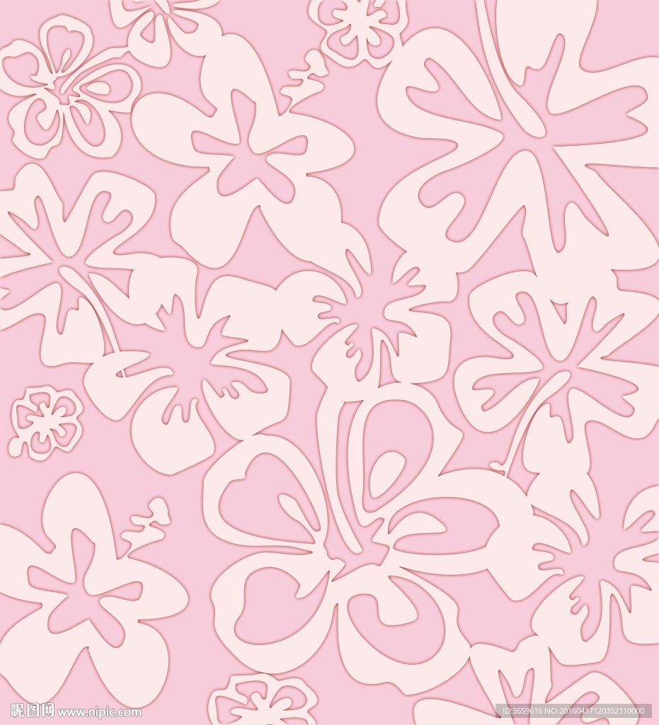 粉红色卡通花朵