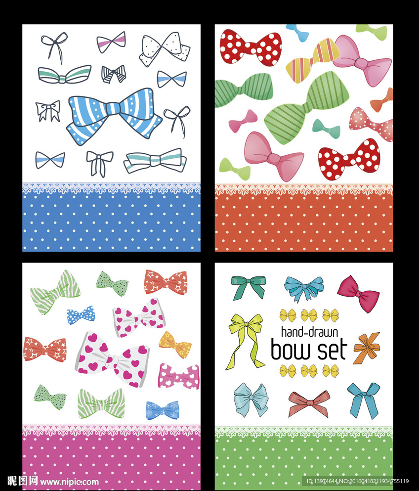 手绘蝴蝶结本子