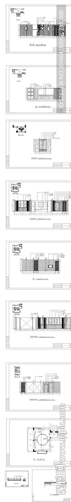 走道壁面立面展开图