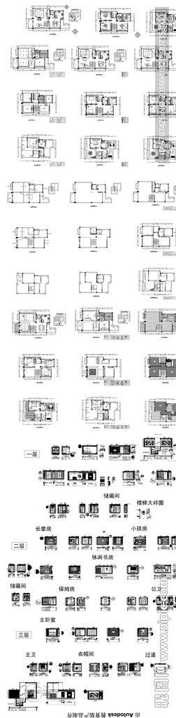 家居地面材质铺贴施工图