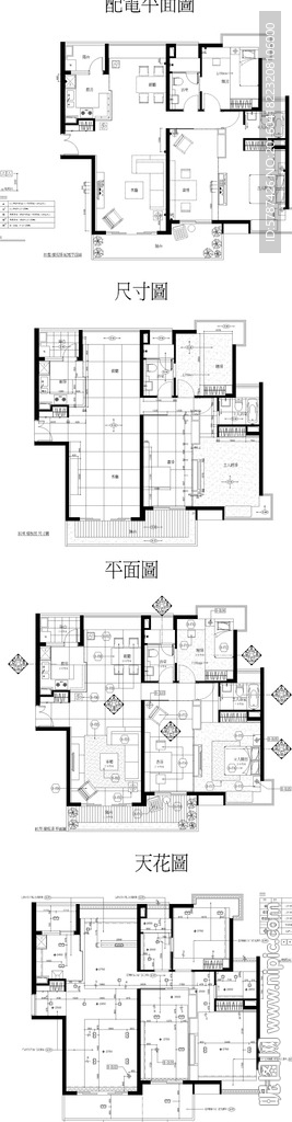 室内户型平面施工图