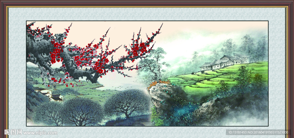 国画梅花
