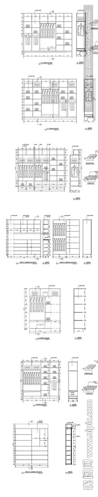 家居CAD衣柜结构图
