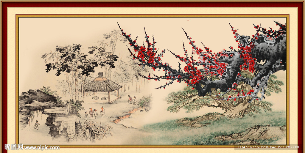 国画梅花