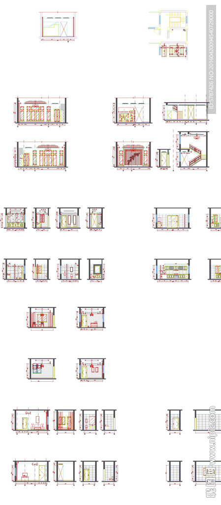家居施工剖面图纸
