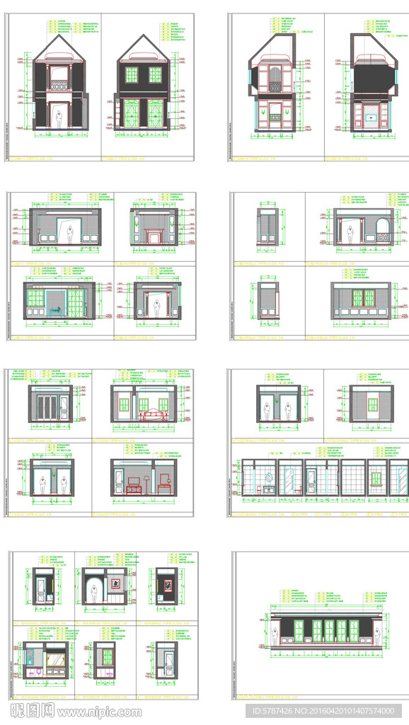 家居建筑设计CAD图纸