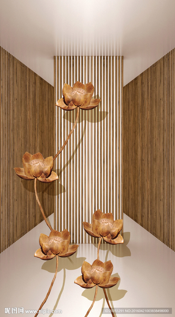 3d木雕玄关