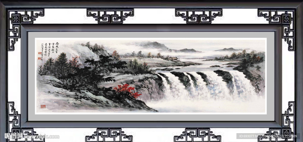 风景国画 山水画