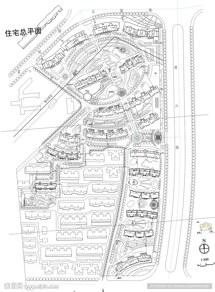 楼盘规划总CAD平面图