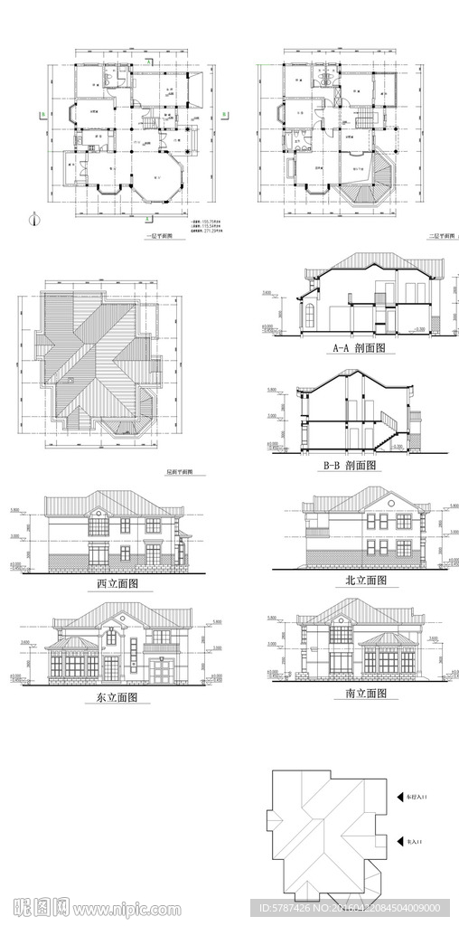 简欧复式别墅设计图