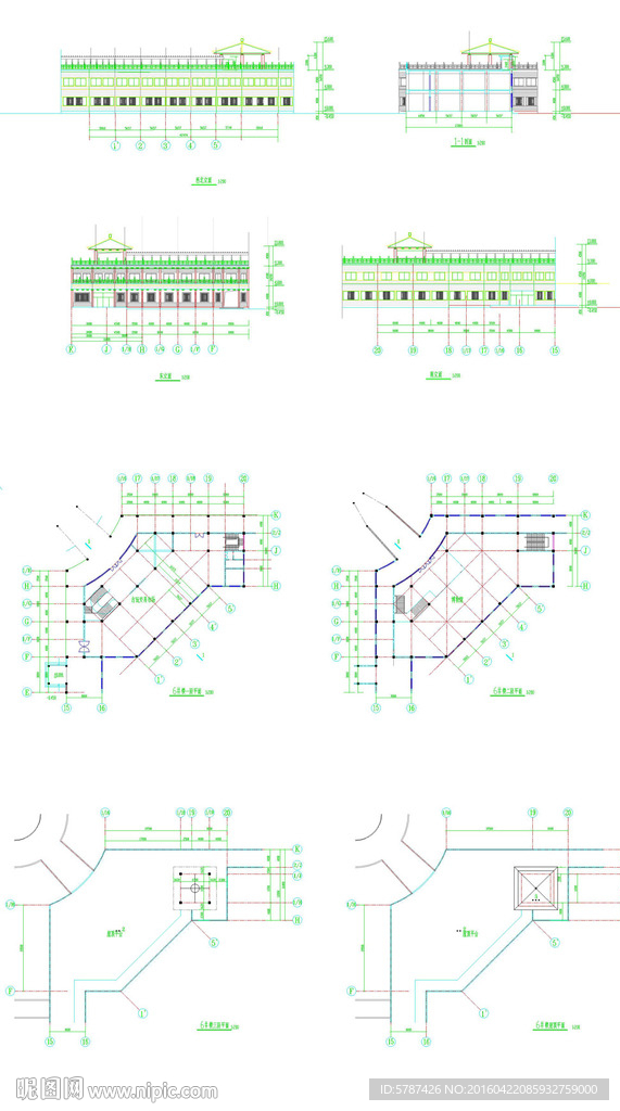 仿古商务旅游建筑设计施工图