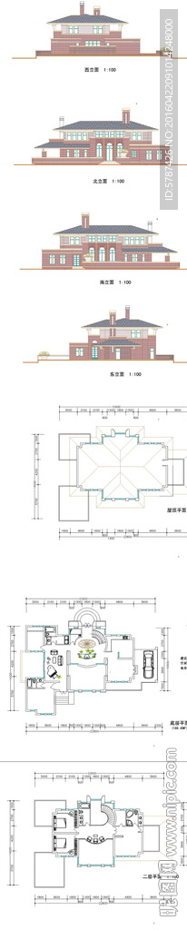 别墅豪宅建筑设计CAD图