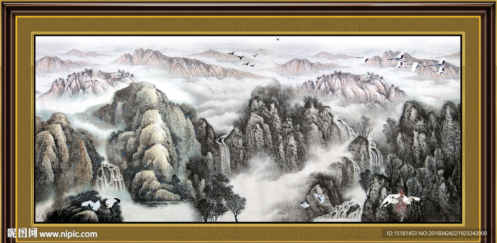 水墨山水画