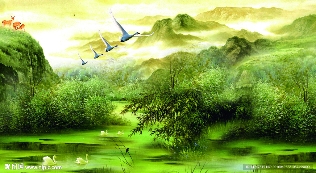 山水油画