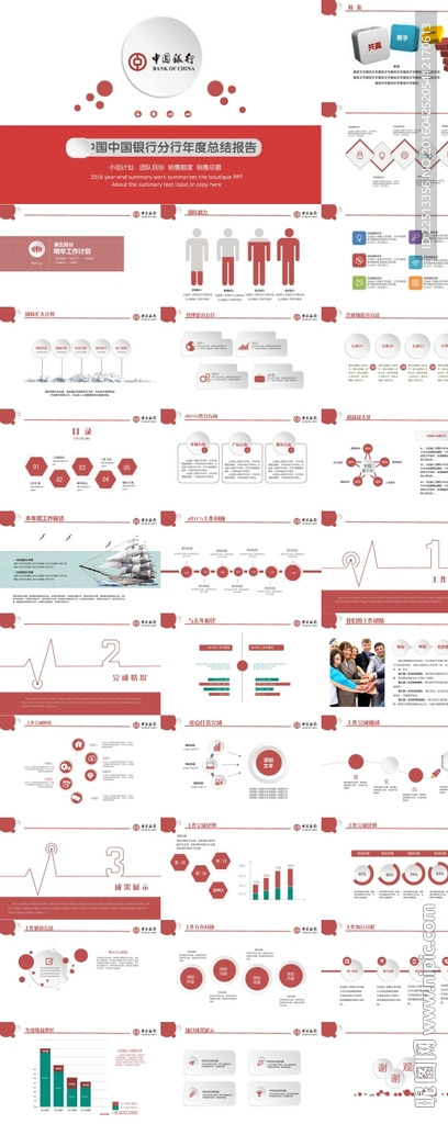 中国银行PPT模版