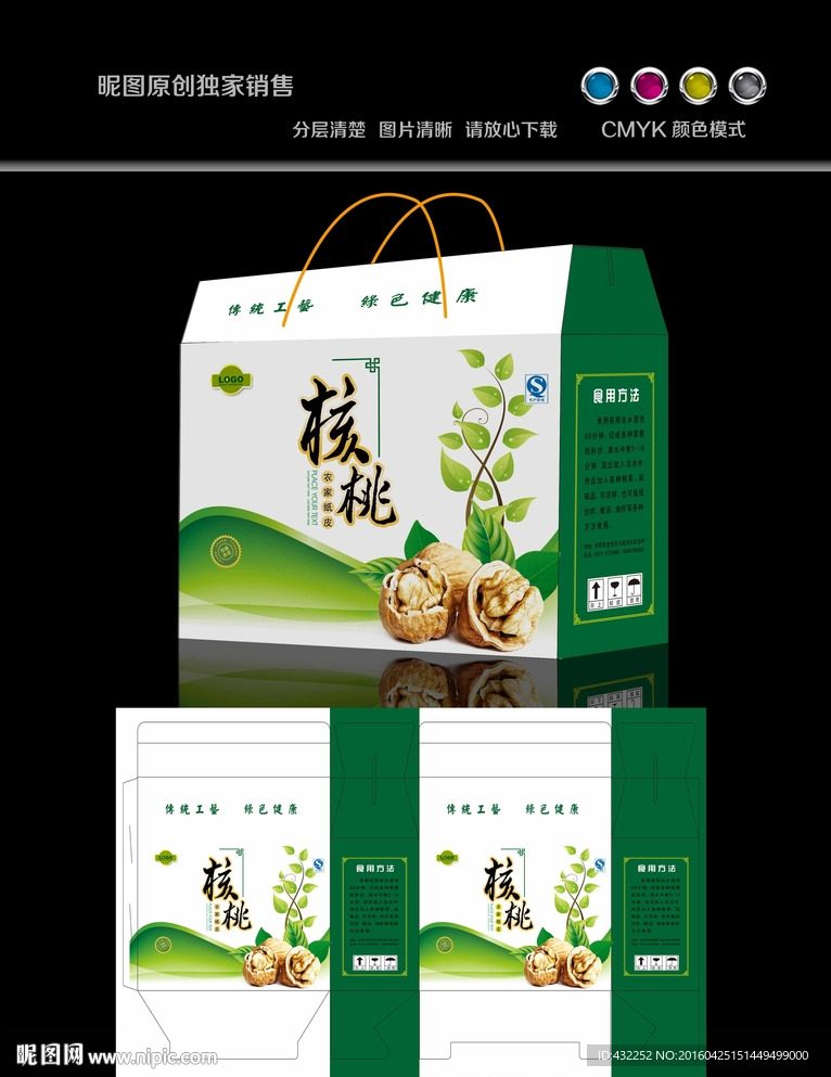 简约包装箱展开图