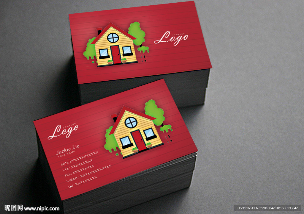 时尚装修名片模板