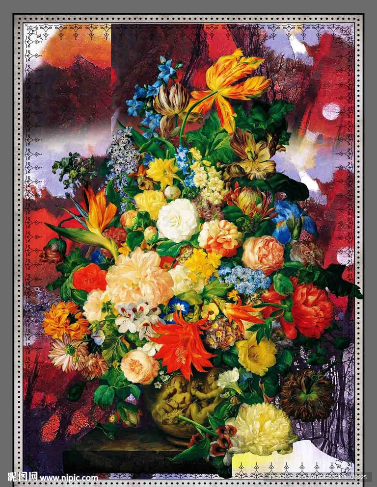 花卉油画
