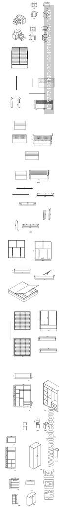 卧室系列家具图纸