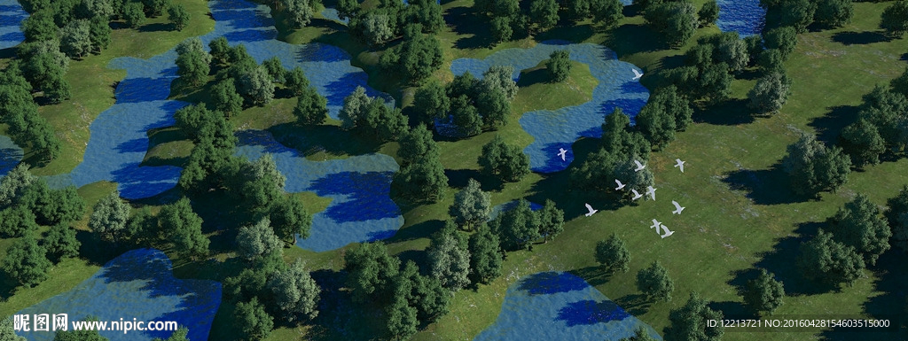 湿地公园模型