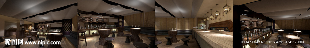 小酒吧室内效果图3d源文件