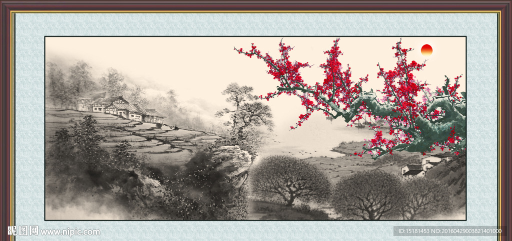 国画梅花