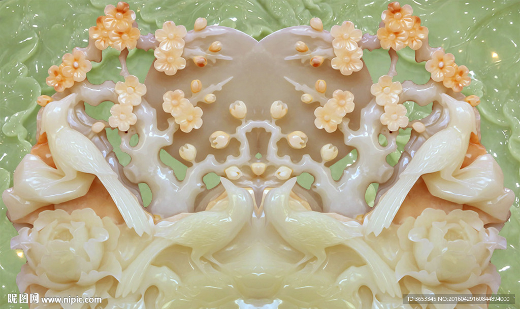 玉雕玉壁摆设饰品如意PSD设计