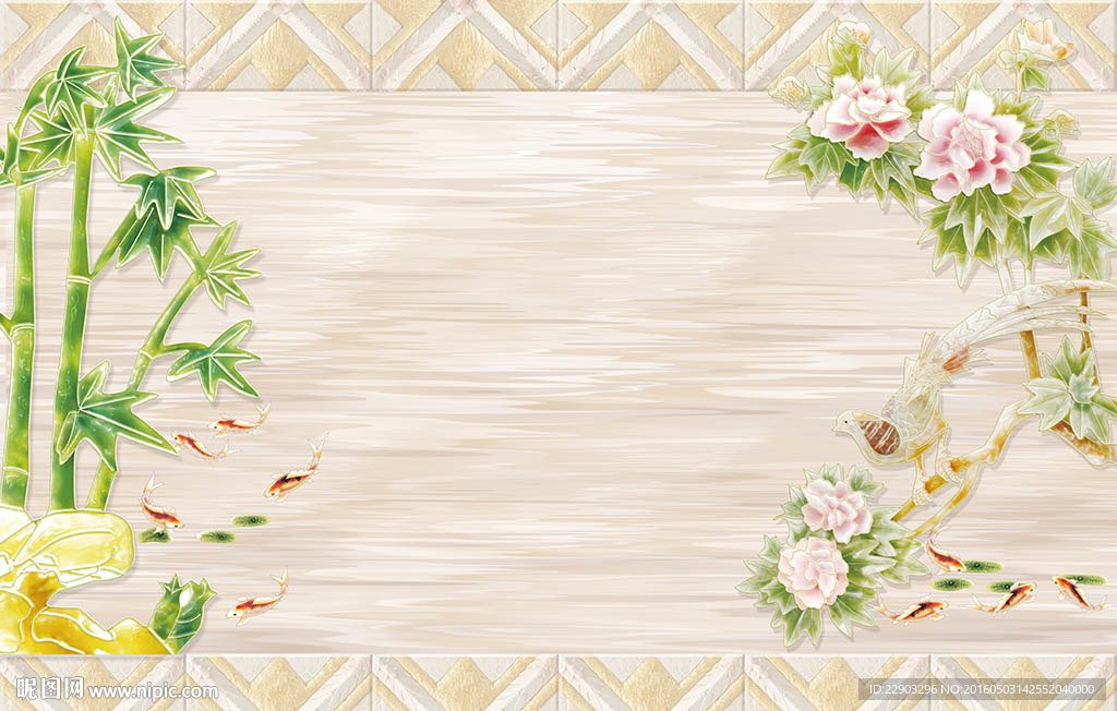 现代简约优雅花朵花卉背景墙