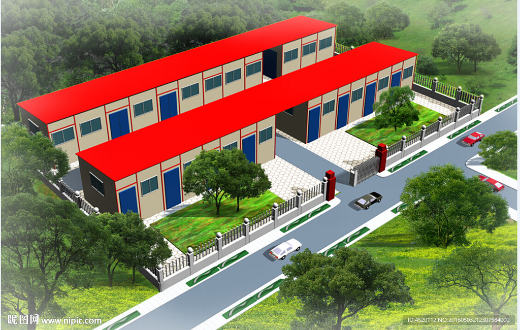 试验室  鸟瞰图效果图