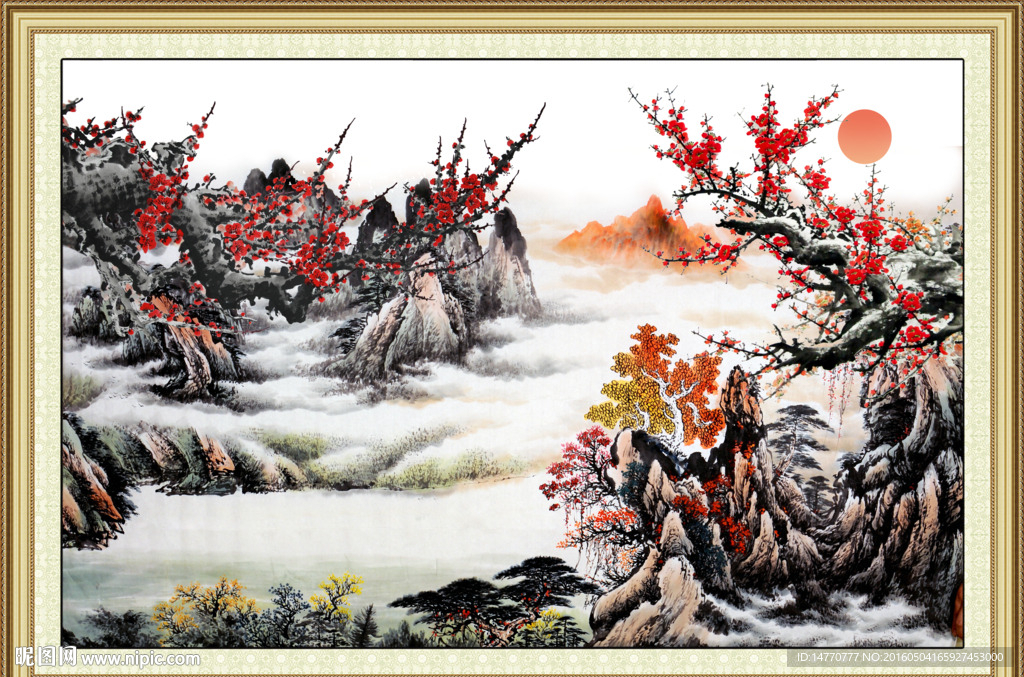 国画梅花