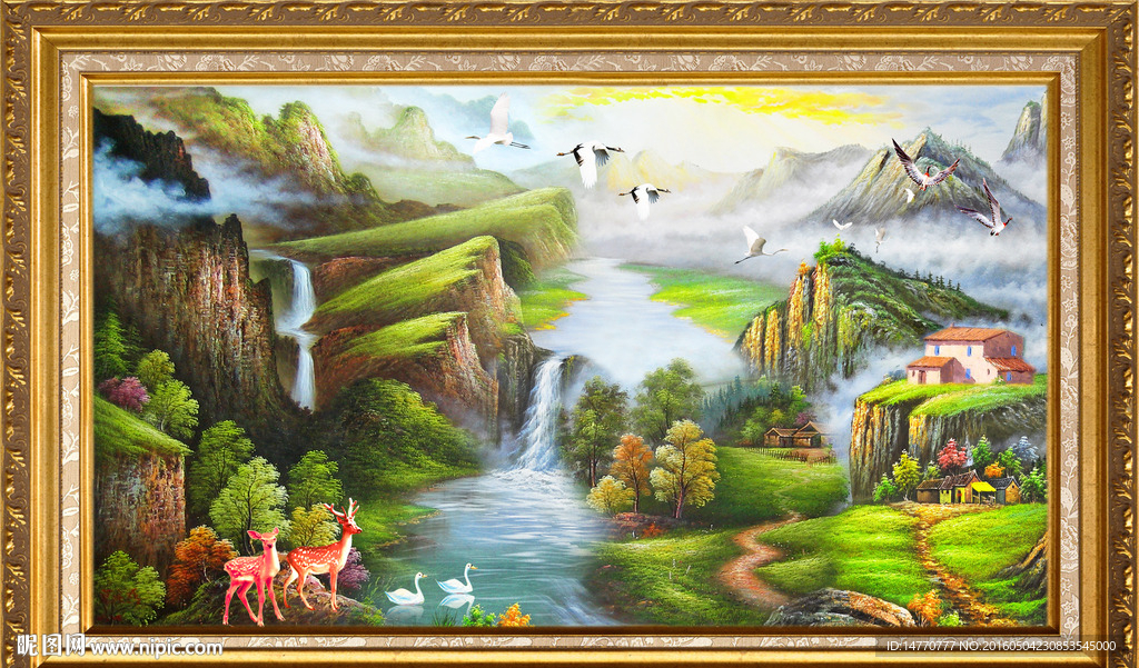山水油画