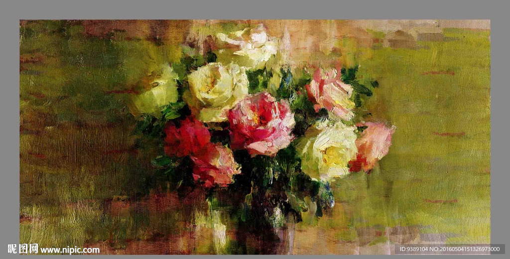 玫瑰油画
