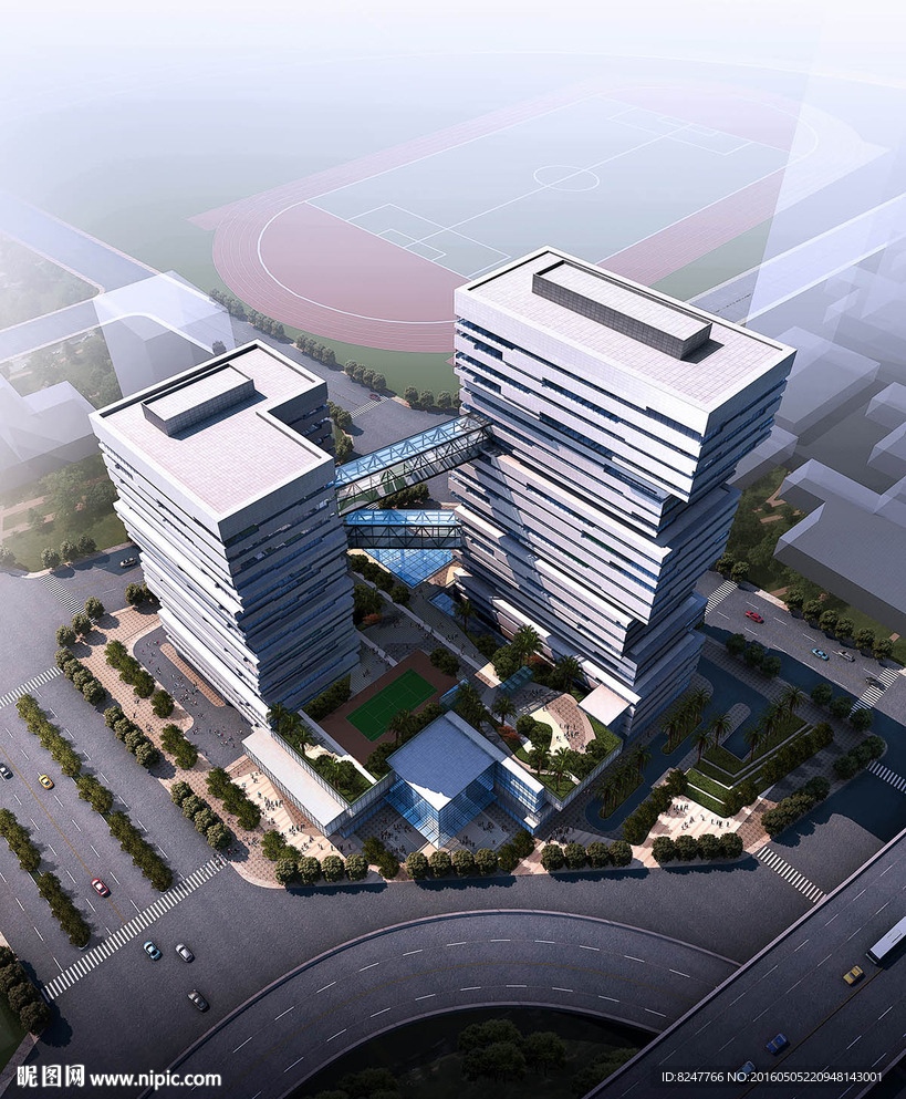 国际范CBD商务大厦建筑效果图