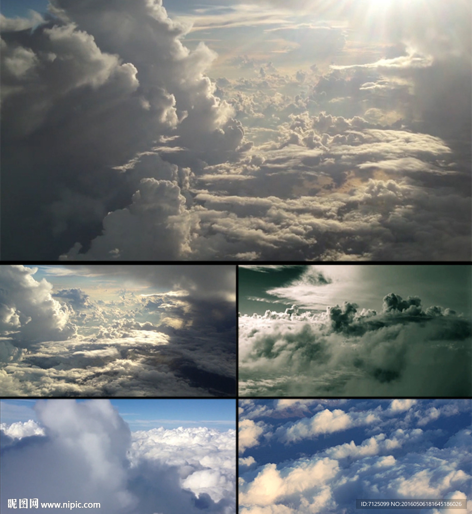 高空云层实拍视频素材