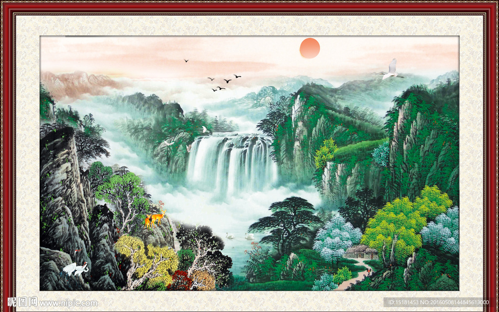 国画山水 江山
