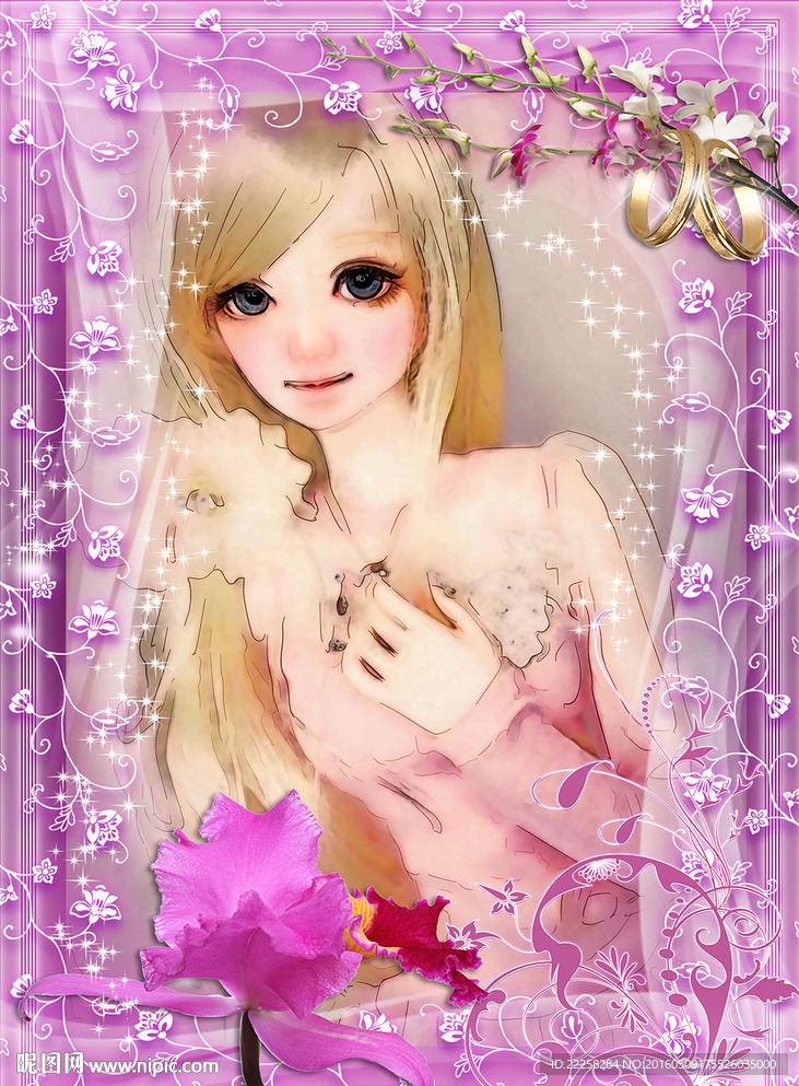 动漫美女插画