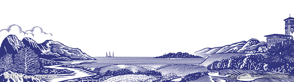 湖山别墅版画